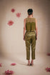 Olive Green Fully Embellished Crop Jacket